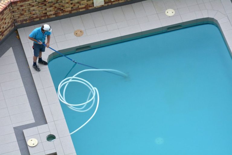 Best way to keep pool clean Brush pool wall and floor to remove algae